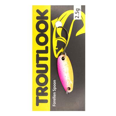 Troutlook Forellen Spoon Bumblebee UV, 2,85cm - 2,5g - Rainbow-Glitter