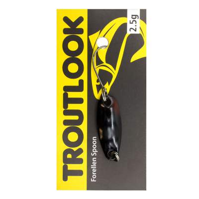 Troutlook Forellen Spoon Bumblebee UV 2,85cm - 2,5g - Black-Glitter