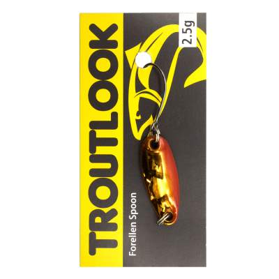 Troutlook Forellen Spoon Bumblebee UV, 2,85cm - 2,5g - Red-Gold-White