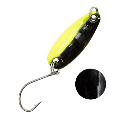 Troutlook Forellen Spoon Bumblebee UV 2,85cm - 2,5g - Black-Yellow