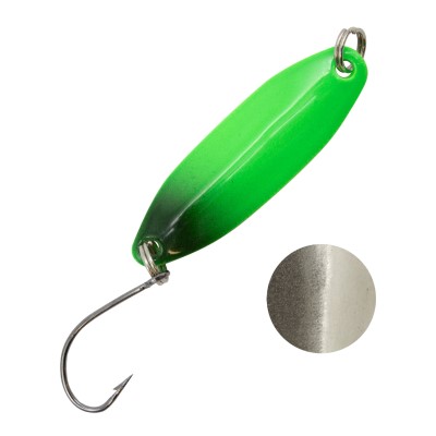 Troutlook Forellen Spoon Wave, 3,11cm - 3,3g - Green-Black-Silver UV