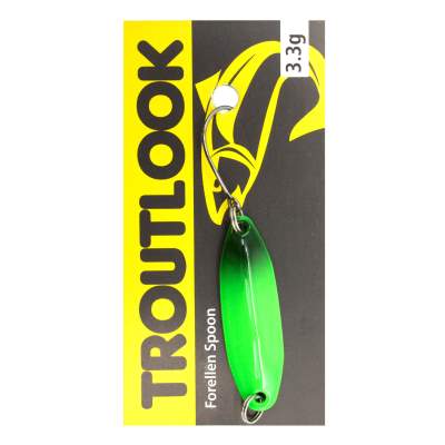 Troutlook Forellen Spoon Wave, 3,11cm - 3,3g - Green-Black-Silver UV