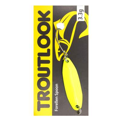 Troutlook Forellen Spoon Wave 3,11cm - 3,3g - Yellow-Black UV