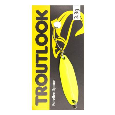 Troutlook Forellen Spoon Wave, 3,11cm - 3,3g - Yellow-Black UV