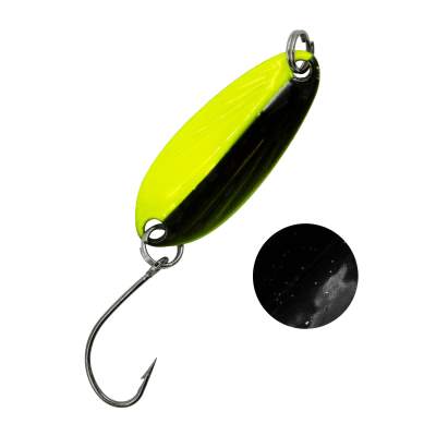 Troutlook Forellen Spoon Blade, 2,77cm - 2,2g - Black-Yellow UV