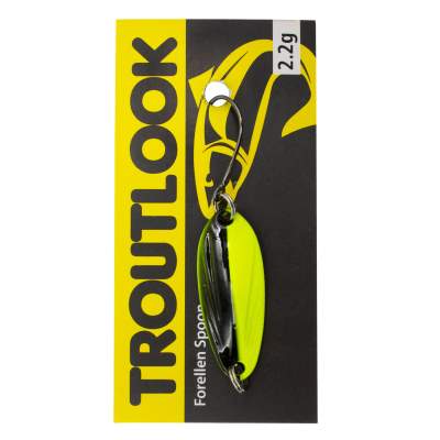 Troutlook Forellen Spoon Blade, 2,77cm - 2,2g - Black-Yellow UV