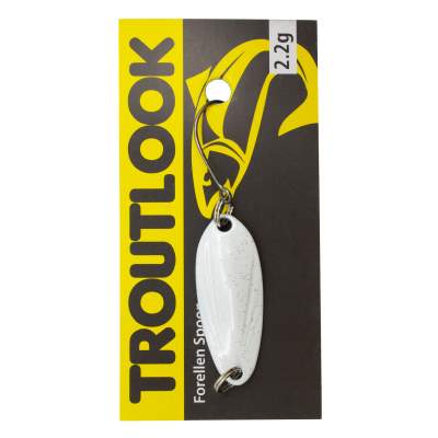 Troutlook Forellen Spoon Blade, 2,77cm - 2,2g - White-Glitter-Black