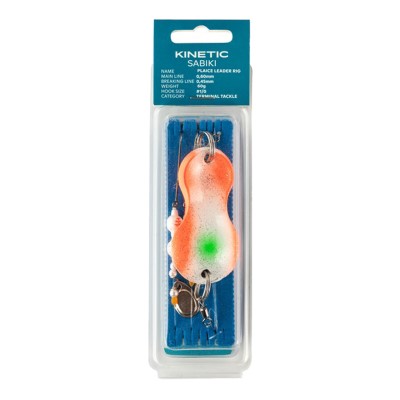 Kinetic Buttlöffel-Vorfach Plaice Leader - Lead Free Meeres Vorfach 60g - Sunset