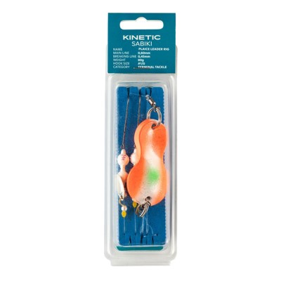 Kinetic Buttlöffel-Vorfach Plaice Leader - Lead Free Meeres Vorfach 80g - Sunset