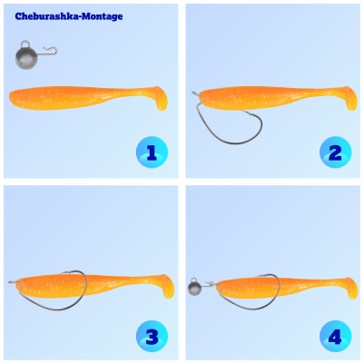 Fishdream Cheburashka Set Gummifische + Jigköpfe 26 Teile