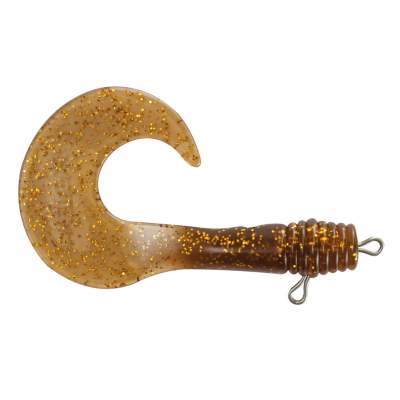 Illex Dexter Tail (Jerkbait Twisterschwanz) Smoke Brown Clear/GG, - Smoke Brown Clear/GG - 1Stück