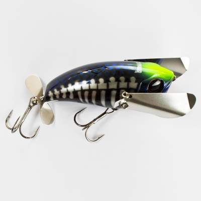 Illex Pompadour 79 Crawler Oberflächenwobbler Black Bone, - 7,9cm - Black Bone - 22,3g - 1Stück