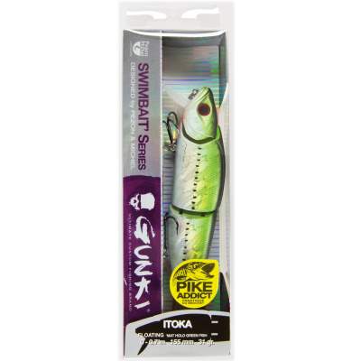 Pezon & Michel Gunki Itoka 155 F MHGF, 15,5cm - Mat Holo Green Fish - 31g - 1Stück