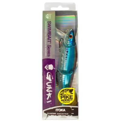 Pezon & Michel Gunki Itoka 155 F Ghost Salty Blue 15,5cm - White Fry - 31g - 1Stück