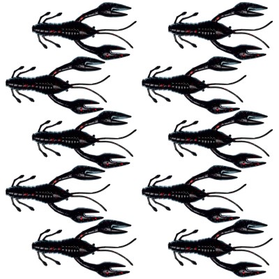 Gunki Hourra Craw Krebsimitat 7,5cm - Black Red FLK.