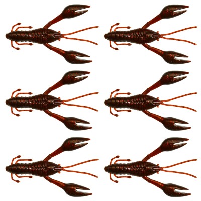 Gunki Hourra Craw, 10cm - Brown Oil Red Flake