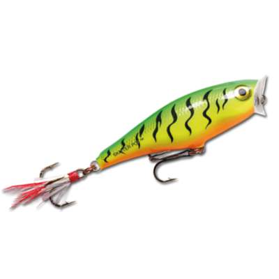 Rapala Skitter Pop 5,0cm Firetiger (FT) Popper 6g, Top Water, 1 Stück