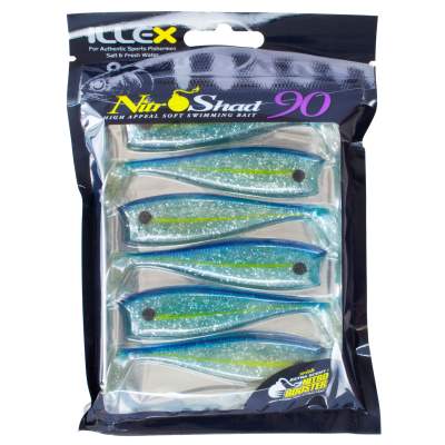 Illex Nitro Shad 90 Gummifisch Jelly Shad, 9cm - Jelly Shad - 7,5g - 6 Stück