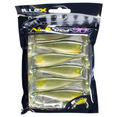 Illex Nitro Shad - Gummifische 9cm - Clear Ayu - 7.5g - 6 Stück