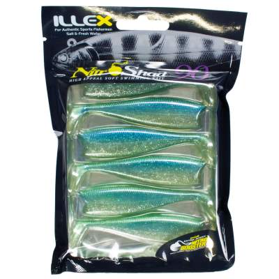 Illex Nitro Shad - Gummifische 9cm - Blue Herring - 7.5g - 6 Stück