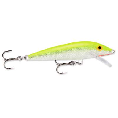 Rapala Original Floater Wobbler 5,0cm Silver Fluorescent Chartreuse (SFC), 3g, floating, 1 Stück