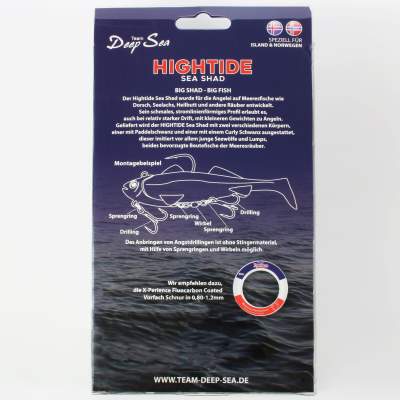 Team Deep Sea Hightide Sea Shad - der Meeresangel Gummifisch 200g - Holographic Hering