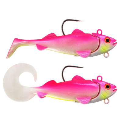 Team Deep Sea Hightide Sea Shad - der Meeresangel Gummifisch, 200g - UV Pink Princess