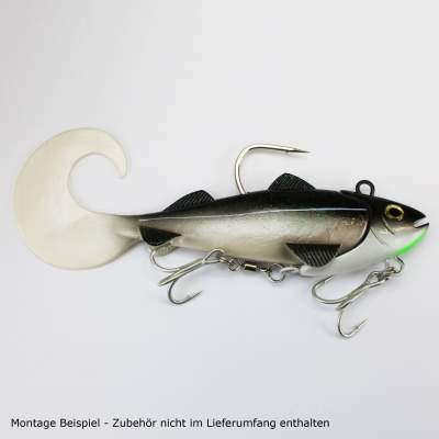 Team Deep Sea Hightide Sea Shad - der Meeresangel Gummifisch, 200g - Seelachs Glitter