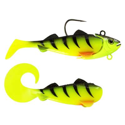 Team Deep Sea Hightide Sea Shad - der Meeresangel Gummifisch 200g - UV Chartreuse Ghost