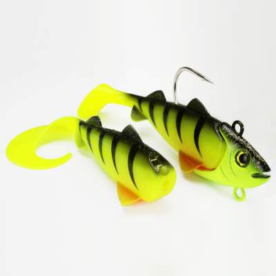 Team Deep Sea Hightide Sea Shad - der Meeresangel Gummifisch, 200g - UV Chartreuse Ghost