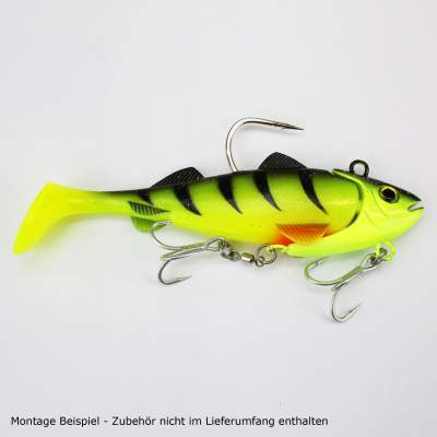 Team Deep Sea Hightide Sea Shad - der Meeresangel Gummifisch, 200g - UV Chartreuse Ghost