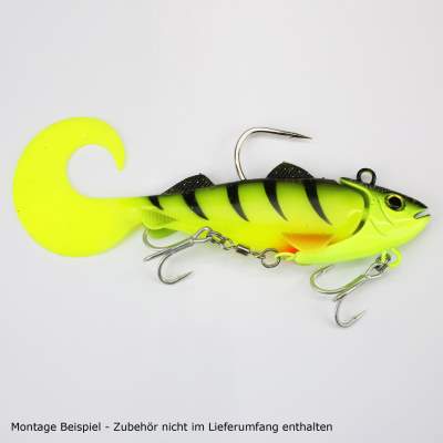 Team Deep Sea Hightide Sea Shad - der Meeresangel Gummifisch, 200g - UV Chartreuse Ghost