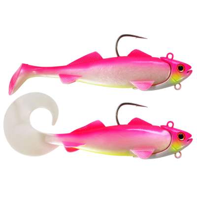 Team Deep Sea Hightide Sea Shad - der Meeresangel Gummifisch, 300g - UV Pink Princess