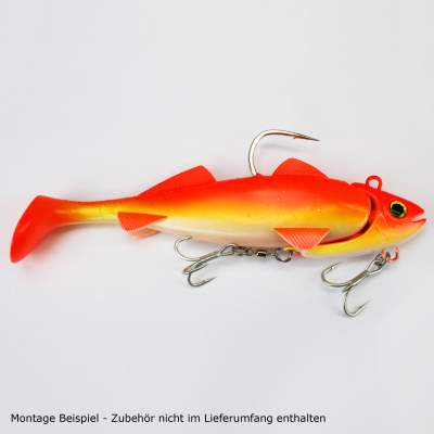 Team Deep Sea Hightide Sea Shad - der Meeresangel Gummifisch, 300g - UV Rotbarsch