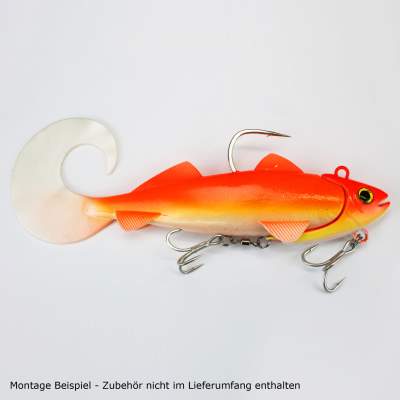 Team Deep Sea Hightide Sea Shad - der Meeresangel Gummifisch, 300g - UV Rotbarsch