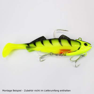 Team Deep Sea Hightide Sea Shad - der Meeresangel Gummifisch, 300g - UV Chartreuse Ghost