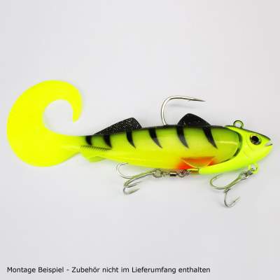 Team Deep Sea Hightide Sea Shad - der Meeresangel Gummifisch, 300g - UV Chartreuse Ghost