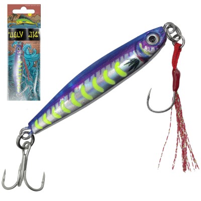 Team Deep Sea Ugly Speed Jig X BKK Hooks, 45g - Neon Mackerel - 1Stück