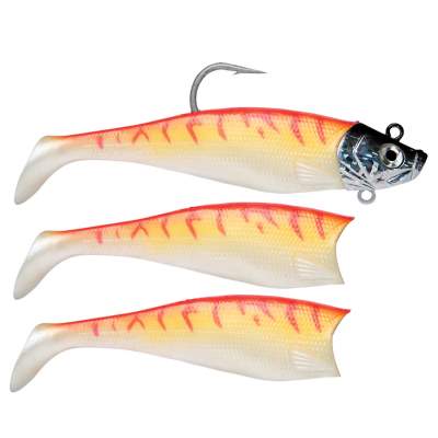 Storm Wildeye Giant Jigging Shad Gummifisch 18cm 264g UVPF UV Pink Fire, - 18cm - UV - 264g - 2+1Stück