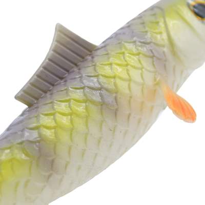 MT-Lures Pikezilla Shad mit Stingersystem, 13cm - UV Natural Perch - 2 Stück