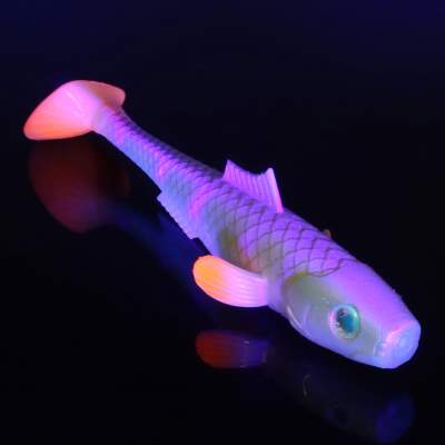 MT-Lures Pikezilla Shad mit Stingersystem, 13cm - UV Natural Perch - 2 Stück