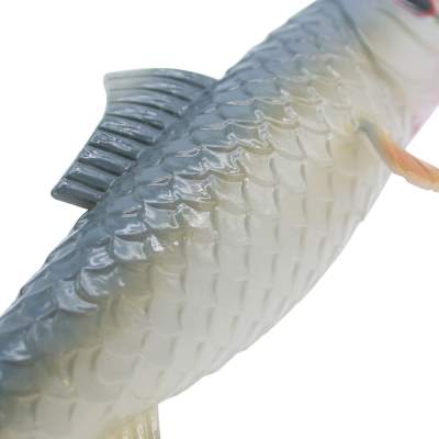 MT-Lures Pikezilla Hecht Shad 13cm - UV Natural Roach - 25g - 2 Stück