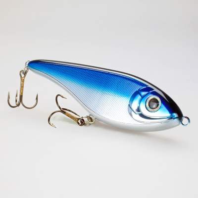 Strike Pro Jerkbait Buster Jerk 15cm slow sinking 114E Blue Chrome, - 15cm - Blue Chrome - 75g - 1Stück