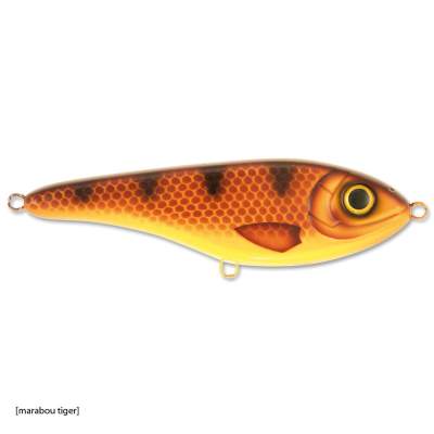 Strike Pro Buster Jerk Wolfpack Edition, slow sinking/ suspending 75 MT 15cm - Marabou Tiger - 75g - 1Stück