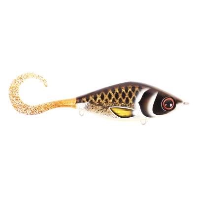 Strike Pro Guppie Downsize by TrueGlide, 145mm - Spotted Bullhead- Gold Gltter