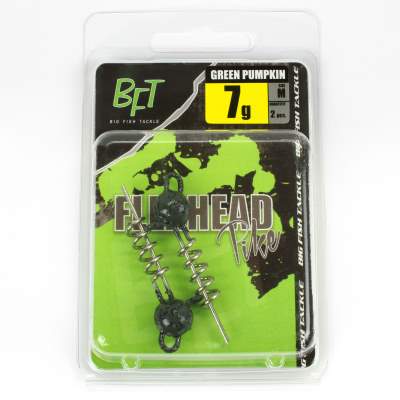 BFT Flexhead Pike Jighead 2er Pack green pumpkin 7g,