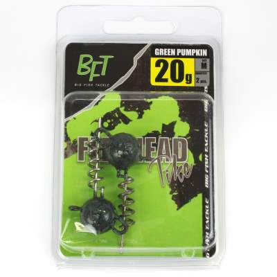 BFT Flexhead Pike Jighead 2er Pack green pumpkin 20g,