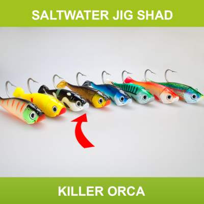 Team Deep Sea Saltwater Jig Shad 24cm, 24cm - Killer Orca - 400 - 1+2Stück