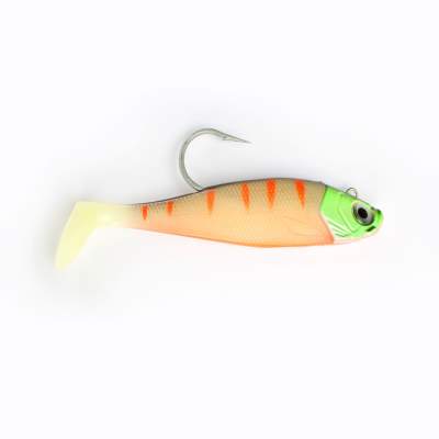 Team Deep Sea Saltwater Jig Shad, 20,0cm, 265g, 1 Kopf + 1 Shad, Fluo Monster Tiger, 20cm - Fluo Monster Tiger - 265 - 1+1Stück