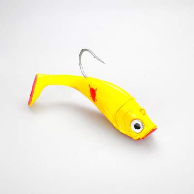 Team Deep Sea Saltwater Jig Shad, 20,0cm, 265g, 1 Kopf + 1 Shad, Contaminated Sundown, - 20cm - Contaminated Sundown - 265 - 1+1Stück